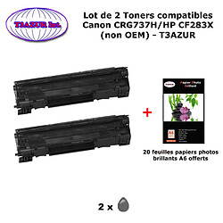 2 Toners génériques Canon CRG737H pour imprimante Canon LBP151dw, MF210, MF211, MF212, MF216, MF216n CRG 737 +20f PPA6 -T3AZUR 