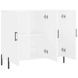 Maison Chic Buffet,Meuble de Rangement,commode pour salon,Cuisine blanc 90x34x80 cm bois d'ingénierie -MN57244 pas cher