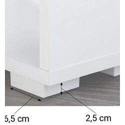 Acheter Homestyle4U Étagère Bibliothèque sur pied ou murale 7 compartiments à 4 variantes coloris Chêne et Blanc