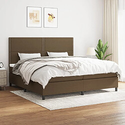 vidaXL Sommier à lattes de lit avec matelas Marron foncé 200x200 cm