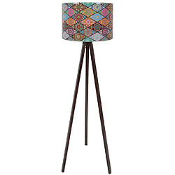 Hanah Home Lampadaire avec abat-jour multicolore Cap. Lampadaire avec abat-jour multicolore Cap