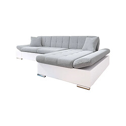 Bestmobilier Livio - canapé d'angle - convertible avec coffre - 4 places - style contemporain - droit pas cher