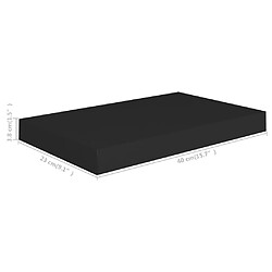 Avis vidaXL Étagères murales flottantes 4 pcs noir 40x23x3,8 cm MDF