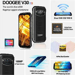 DOOGEE V30 [2023] Telephone Portable Incassable 5G