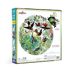 Avis eeBoo Piece and Love colibris 500 piAces puzzle cercle rond