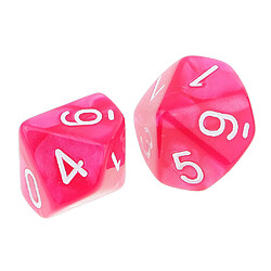 10pcs 10 sided dés d10 dés poliédrique pour les donjons et dragons jeu rose