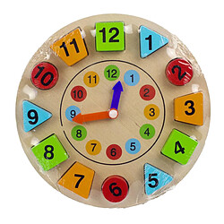 Horloge en bois Jouets Enfants Jouet Éducatif Bloc Jouets pour Enfants Enfants de Noël Nouvel An Cadeaux Horloge éducative pour enfants en bois