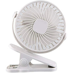 Elixir Mini Ventilateur Pince, Ventilateur USB de Bureau, Portable Ventilateur de Table Silencieux USB Ventilateur Clip de Voiture avec Batterie Rechargeable 3 Vitesses Rotation pour Maison Bureau 