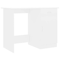 Maison Chic Bureau,Table de travail,bureau de travail pour chambre Blanc 100x50x76 cm Bois d'ingénierie -GKD69262