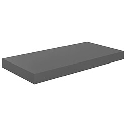 vidaXL Étagère murale flottante Gris brillant 50x23x3,8 cm MDF