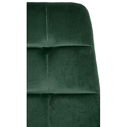 Avis Decoshop26 Lot de 4 chaises de salle à manger coutures décoratives carrées en tissu velours vert et pieds en métal noir 10_0001777