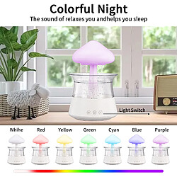 Avis KILISKY Humidificateur d'Air - Silencieux - avec 7 lumières LED de couleurs différentes - motifs nuages ??avec gouttes de pluie - Blanc