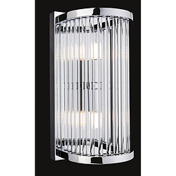 Luminaire Center Applique murale d'intérieur à 2 ampoules, chrome, tiges de verre transparent, G9