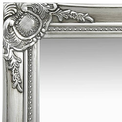 Avis Maison Chic Miroir mural style baroque | Miroir Décoration pour Maison Salle de Bain 40x40 cm Argenté -GKD85744