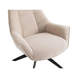 Acheter Vente-Unique Fauteuil pivotant en tissu beige CANATO