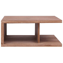 vidaXL Table basse 70x70x30 cm Bois de teck massif