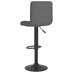 Acheter vidaXL Tabouret de bar Gris foncé Tissu