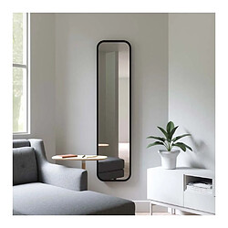 Umbra Miroir rectangulaire contour en caoutchouc mat.