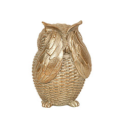 Figurine Décorative Romimex Champagne Résine Hibou 11 x 15 x 10 cm 