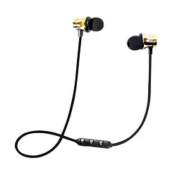 Wewoo Écouteurs sans fil Bluetooth V4.1 + EDR magnétiques dans l'oreille, pour iPad, iPhone, Galaxy, Huawei, Xiaomi, LG, HTC & autres téléphones intelligents or