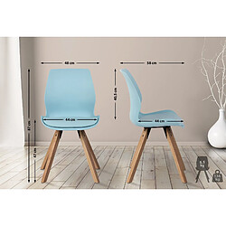 Non Lot de 2 chaises Luna en plastique