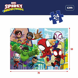 Puzzle Enfant Spidey Double face 24 Pièces 70 x 1,5 x 50 cm (6 Unités) pas cher