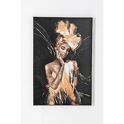 Avis Pegane Ensemble 2 tableaux peinture à l'huile sur toile,peinte avec cadre en bois noir - Longueur 160 x Profondeur 3.5 x Hauteur 120 cm