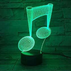 Acheter Wewoo Lampe Note de musique 3D Visual Light Touch coloré de table décorative changeante LED Night