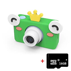 Wewoo Caméra Enfant D9 800W Pixel Lens Mode Mini sport numérique mince et légère avec écran de 2,0 pouces et étui de protection en forme de grenouille et mémoire 16G pour enfants