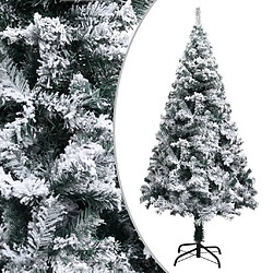 vidaXL Sapin de Noël artificiel avec neige floquée vert 150 cm PVC 