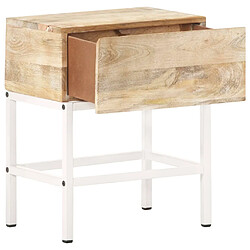 Maison Chic Table de chevet, Table de Nuit, Meuble de Rangement 40x30x50 cm Bois de manguier massif