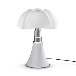 PIPISTRELLO MEDIUM-Lampe Dimmer LED pied télescopique H50-62cm Blanc Martinelli Luce - designé par Gae Aulenti