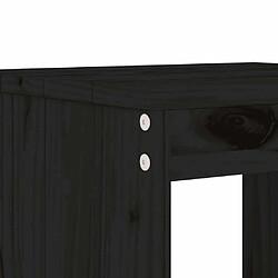 Maison Chic Table de bar et chaises d'extérieur 5 pcs,Ensemble de bar de jardin pour relax noir bois de pin massif -GKD861401 pas cher