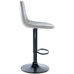 Decoshop26 Set de 2 tabourets de bar repose-pieds en métal noir confortable en forme d'arc assise en velours gris 10_0004132 