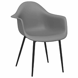 Avis Maison Chic Lot de 4 Chaises à manger,Chaise pour cuisine gris PP -MN78860