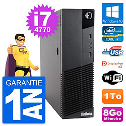 PC Lenovo ThinkCentre M83 SFF Intel i7-4770 RAM 8Go Disque 1To Windows 10 Wifi · Occasion 