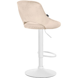 Acheter Non Tabouret de bar Milet velours blanc