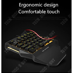 Acheter Tech Discount TD® clavier gamers mécanique USB artefact rétroéclairage LED couleur touches colorées mini désign ergonomique repose mains pas cher