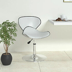 vidaXL Tabouret de bar Blanc Similicuir