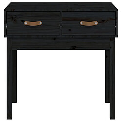 Avis Maison Chic Table console | Meuble d'entrée | Table d'appoint Noir 76,5x40x75 cm Bois massif de pin -GKD65210