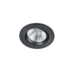 Lumière Downlight encastrable rond moderne noir mat 3000K IP23