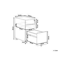 Avis Beliani Caisson à roulettes en métal noir avec 3 tiroirs BOLSENA