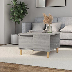 vidaXL Table basse sonoma gris 55x55x36,5 cm bois d'ingénierie 