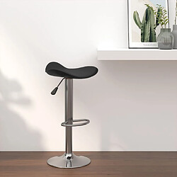 vidaXL Tabouret de bar Noir Acier chromé et cuir artificiel