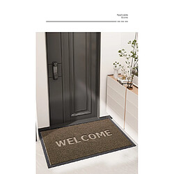 LUUCOZK Tapis de porte avant antidérapant pour entrée intérieure – Marron-45x75cm