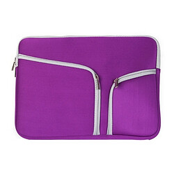 Wewoo Sacoche pour ordinateur portable Violet Macbook Air 11,6 pouces sac Double poche Zip à main