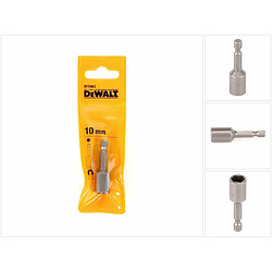 DeWalt DT 7403-QZ Clé à douille hexagonale de 10 mm - de longueur 50mm, support à aimant permanent, 1/4" Antrieb