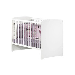 Baby Price Lit bébé 120 x 60 - 3 positions - Blanc 