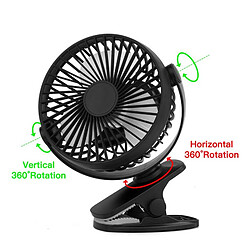 Acheter Universal Ventilateur de bureau/bureau à clips rechargeables Mini pince portative Aspirateur rotatif à 360 degrés avec ventilateur de refroidissement à air | Gadget USB