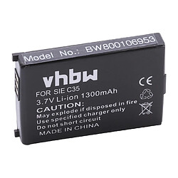 vhbw Li-Ion batterie 1300mAh (3.7V) pour combiné téléphonique téléphone fixe Telekom Sinus 700m 